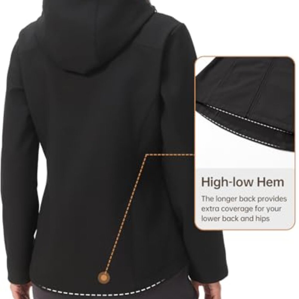 Softshell Fleece Lined Windbreaker Jacket Light H… - image 7